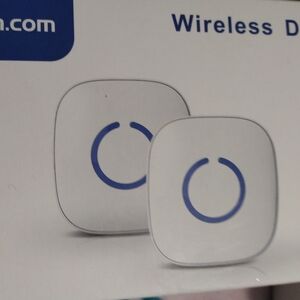 Wireless Doorbell Tan w/Blue AccentSadoTech.Com 1 Transmitter & 2Receivers New